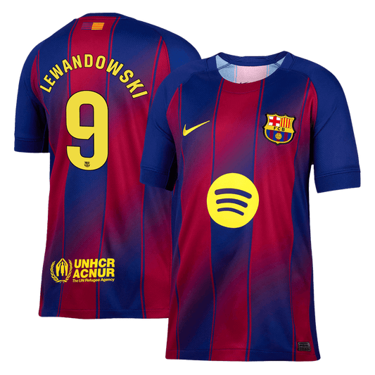 Koszulka piłkarska Domowa Barcelona LEWANDOWSKI #9 2025/26